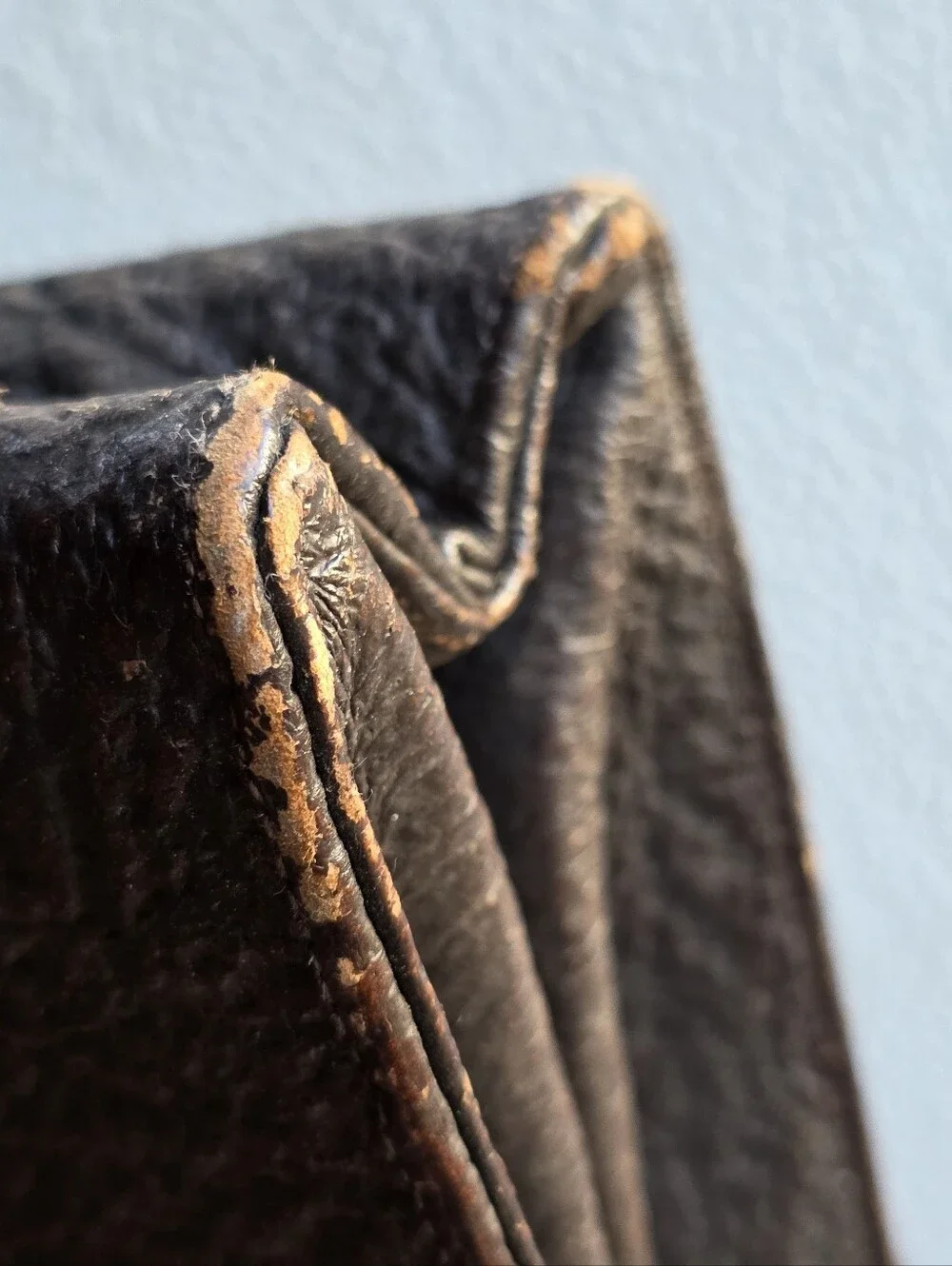Vintage Western Rugged Clutch Men's Brown Leather Envelope Clutch Coin Pouch 90s